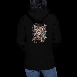 Urban Floral Elegance: Hope' Hoodie with Chic Embroidery